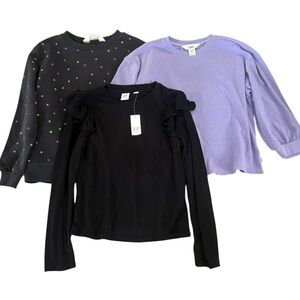 Girls Long Sleeve Shirt Bundle Size Medium 8/10